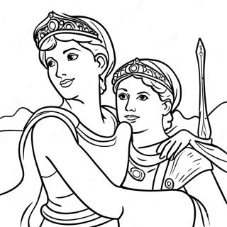 Adventurous Diana And Roma Coloring Page 5052-4210