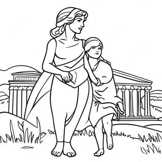 Adventurous Diana And Roma Coloring Page 5052-4211