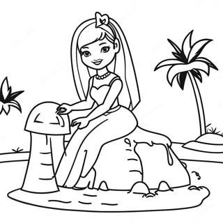 Barbie Building Sandcastles Coloring Page 50533-40463