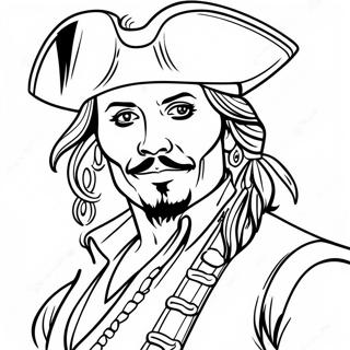 Pirate Johnny Depp Coloring Page 50543-40469