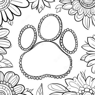 Paw Print Coloring Pages