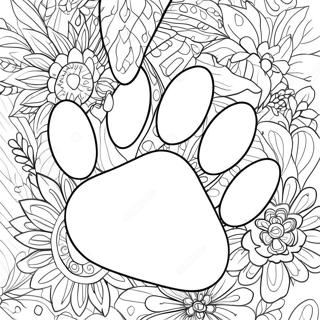 Paw Print Coloring Page 50572-40490