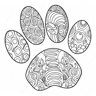 Paw Print Coloring Page 50572-40492