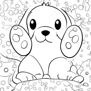 Cute Puppy Paw Print Coloring Page 50573-40493