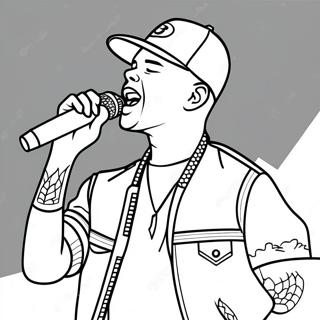 Kane Brown Singing On Stage Coloring Page 50593-40507