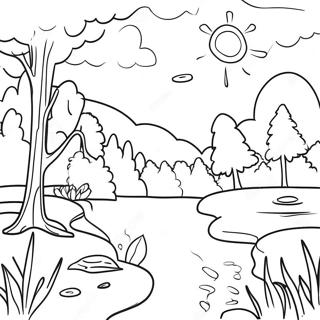 Calming Nature Scene Coloring Page 5061-4218