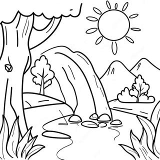 Calming Nature Scene Coloring Page 5061-4219