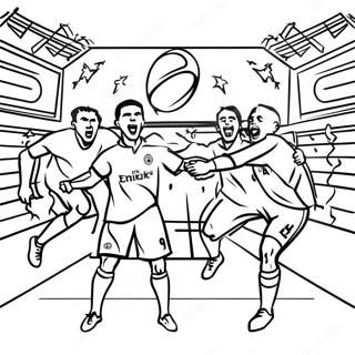 Exciting Champions League Match Coloring Page 50633-40554