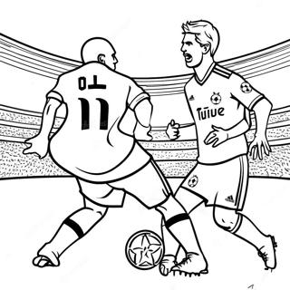 Exciting Champions League Match Coloring Page 50633-40556