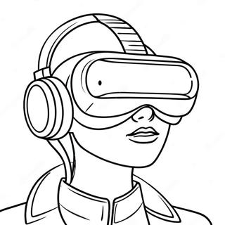 Futuristic Vr Headset Coloring Page 50653-40562