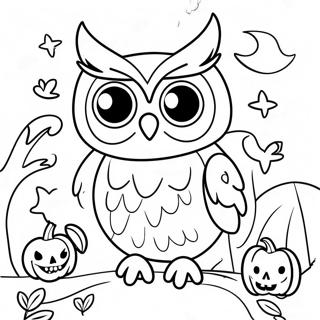 Halloween Owl Coloring Pages