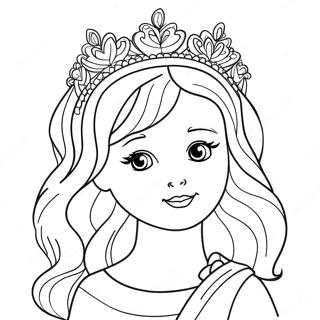 Girly Princess Coloring Page 50712-40610