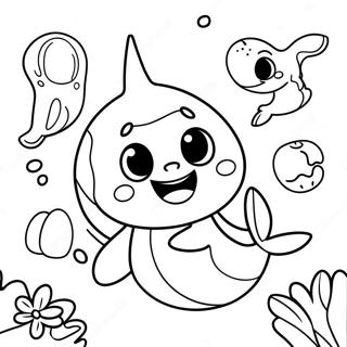 Baby Shark Halloween Coloring Page 5071-4226