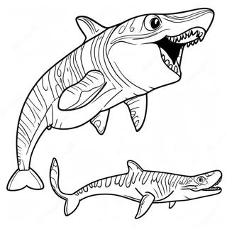 Mosasaurus Megalodon Coloring Pages