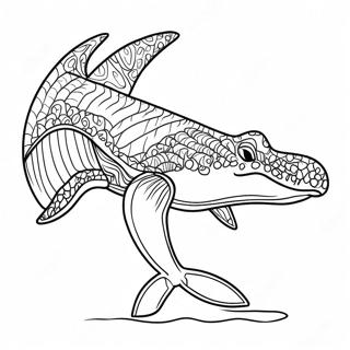 Mosasaurus Megalodon Coloring Page 50722-40606