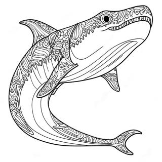 Mosasaurus Megalodon Coloring Page 50722-40608