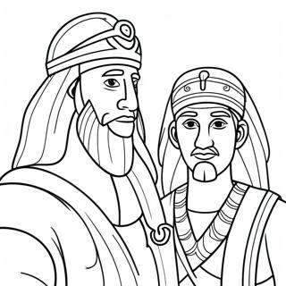 Moses And Pharaoh Coloring Page 50732-40614