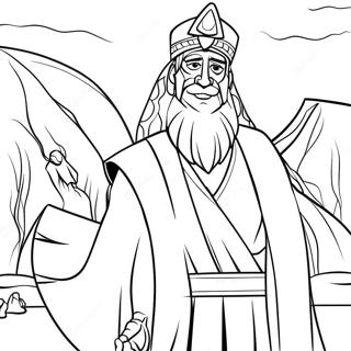 Moses And Pharaoh Coloring Page 50732-40615