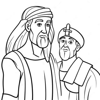 Moses And Pharaoh Coloring Page 50732-40616