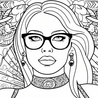 Fierce Bad Bitch With Sunglasses Coloring Page 50743-40631