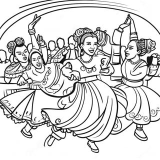 Traditional Folklorico Dance Scene Coloring Page 50753-40641