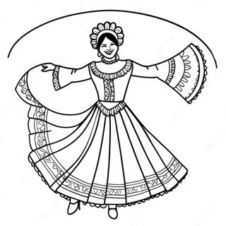 Traditional Folklorico Dance Scene Coloring Page 50753-40643