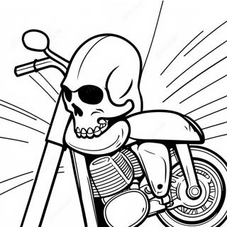 Skull Harley Davidson Coloring Pages