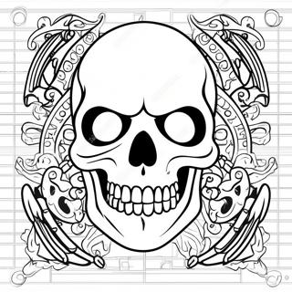 Skull Harley Davidson Coloring Page 50792-40668