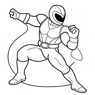 Red Ranger In Action Coloring Page 50803-40680