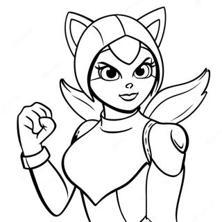 Rena Rouge In Heroic Pose Coloring Page 50833-40697