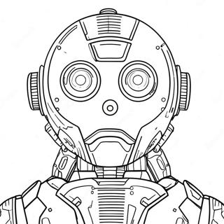 Futuristic Robot Coloring Page 50843-40709