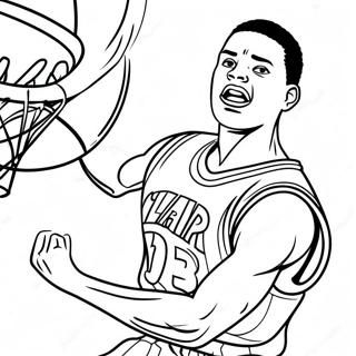 Slam Dunk Basketball Player Coloring Page 50852-40715