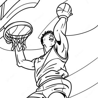 Slam Dunk Basketball Player Coloring Page 50852-40716