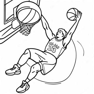 Exciting Slam Dunk Action Coloring Page 50853-40717