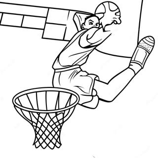 Exciting Slam Dunk Action Coloring Page 50853-40718