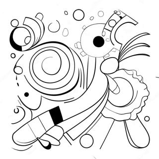 Kandinsky Abstract Shapes Coloring Page 50862-40728