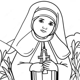 St Bernadette Coloring Page 50872-40732