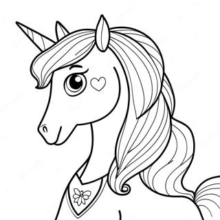 Princess Horse Coloring Page 50892-40751