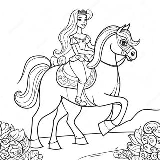 Princess Horse Coloring Pages