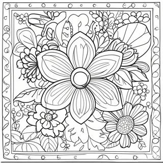 Simple Flower Border Coloring Page 50912-40763