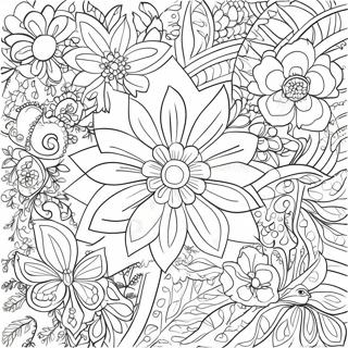 Delicate Flower Border Coloring Page 50913-40765