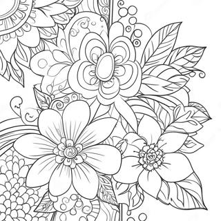 Delicate Flower Border Coloring Page 50913-40767