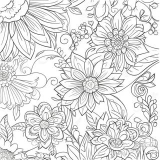 Delicate Flower Border Coloring Page 50913-40768