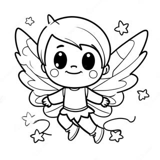 Mischievous Boy Fairy With Sparkling Wings Coloring Page 50933-40783