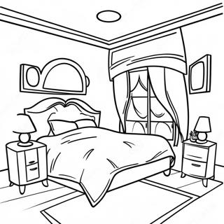 Cozy Dream Bedroom Coloring Page 50953-40796