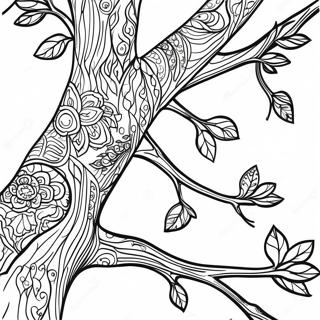 Tree Branch Coloring Pages