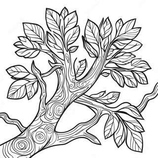 Detailed Tree Branch Coloring Page 50982-40818