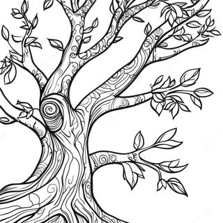 Detailed Tree Branch Coloring Page 50982-40820