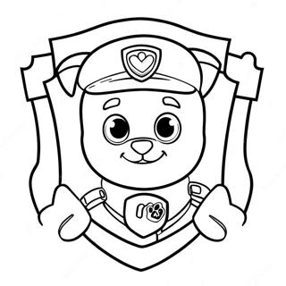 Paw Patrol Badge Coloring Page 50992-40826