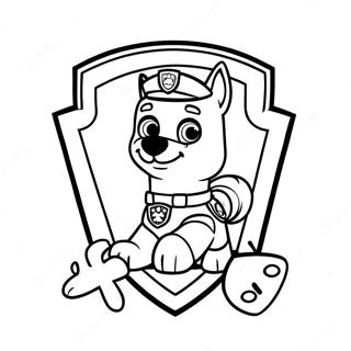 Paw Patrol Badge Coloring Page 50992-40827